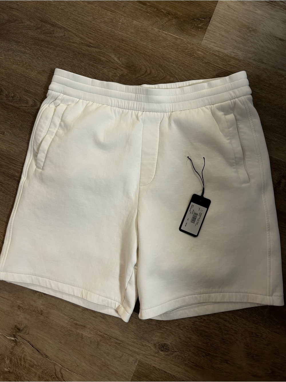 Armani Exchange White Cream Casual Drawstring Shorts